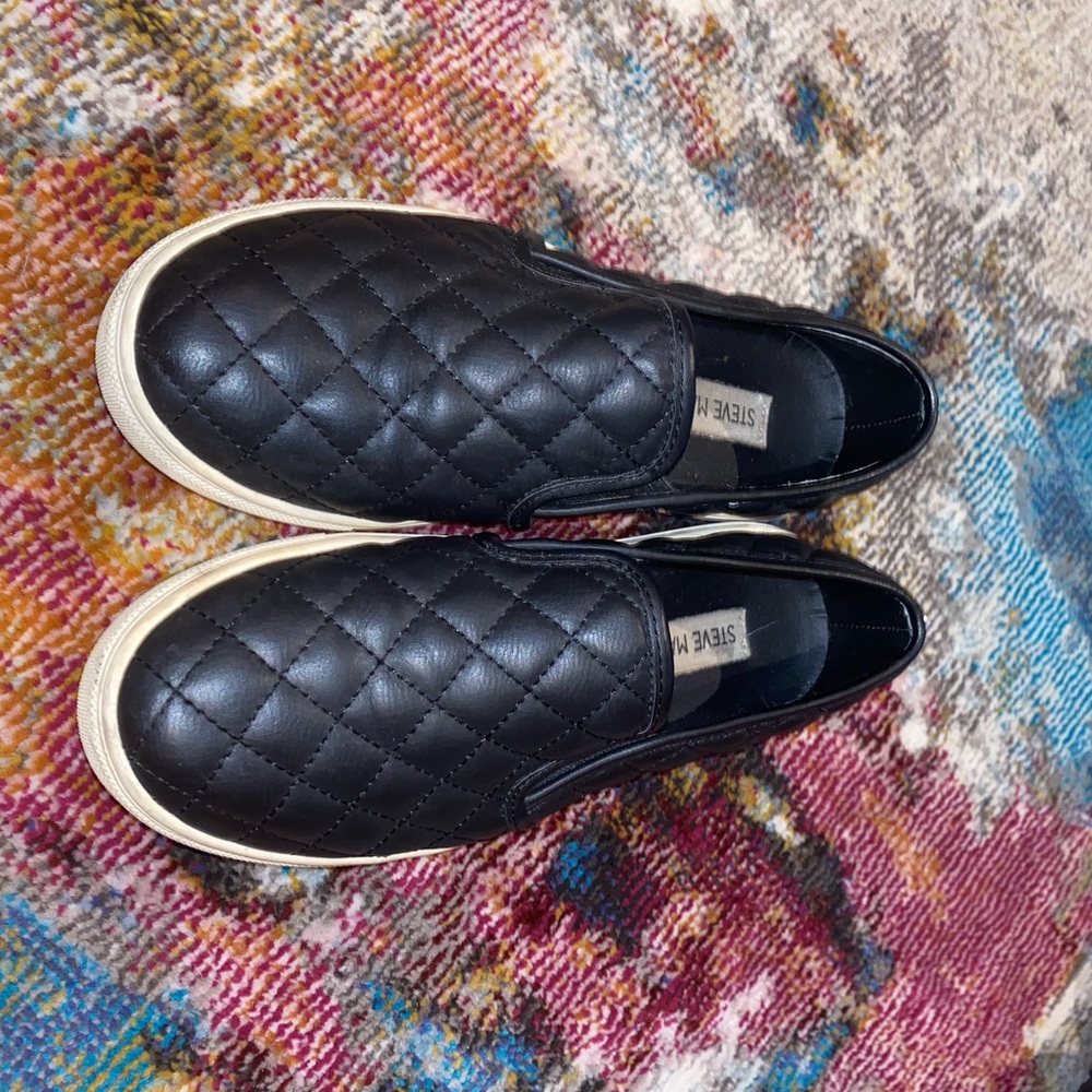 steve madden quilted slip ons